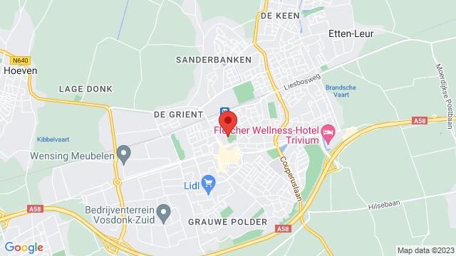 Kaart van de omgeving van Stationsstraat 28 A, Etten-Leur