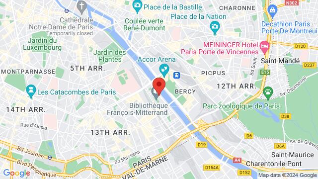 Map of the area around 1936 Passerelle Simone de Beauvoir 75013 Paris