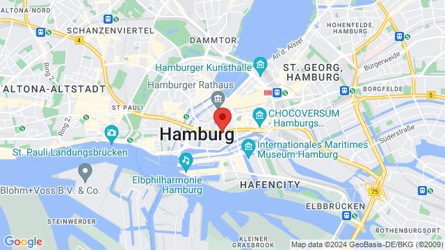 Map of the area around Willy-Brandt-Straße 57, 20457 Hamburg, Germany