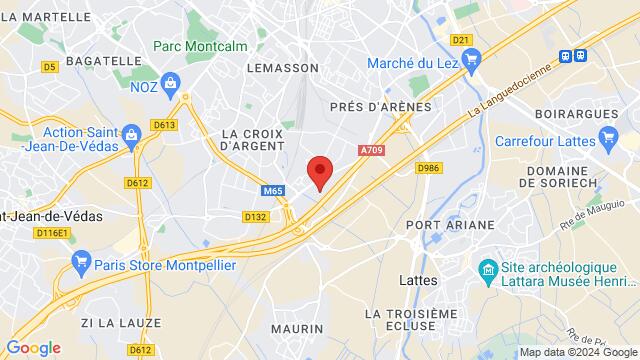 Map of the area around Le Temple de la danse, 260 rue du puech radier 34970 Lattes