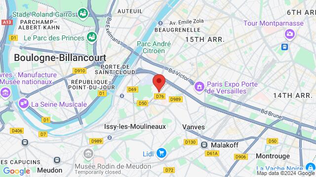 Map of the area around Rue du Colonel Pierre Avia, 75015 Paris, France