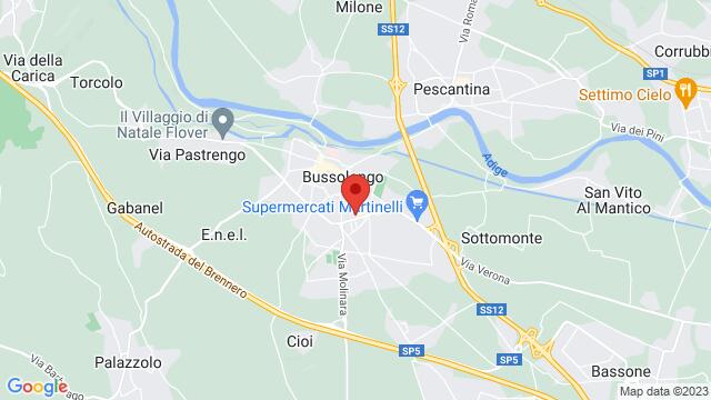Map of the area around via A. Mantegna 30, Bussolengo, Verona