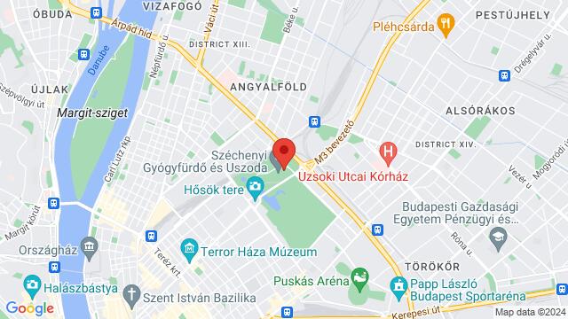 Map of the area around Széchenyi Garden Restaurant, Budapest, Állatkerti krt. 11, 1146 Hungary