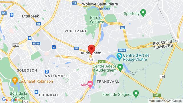 Map of the area around Cactus Club - Brussels