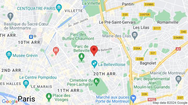 Carte des environs 46 Rue des Rigoles, 75020 Paris, France,Paris, France, Paris, IL, FR