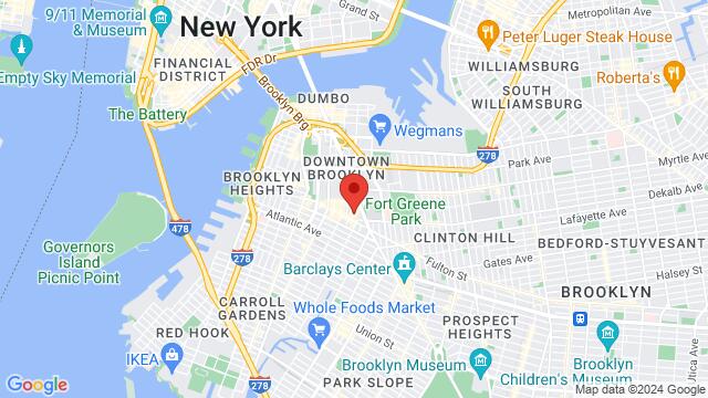 Map of the area around Somethin Else Bar & Lounge, 445 Albee Square W, Brooklyn, NY, 11201, United States