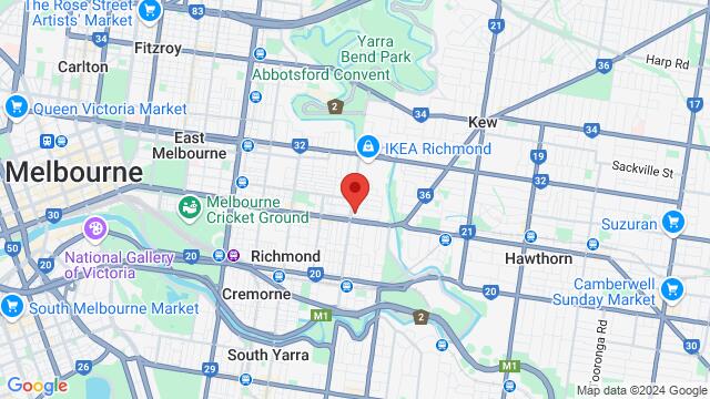 Map of the area around 101-103 Palmer St, Richmond VIC 3121, Australia,Melbourne, Victoria, Australia, Melbourne, VI, AU