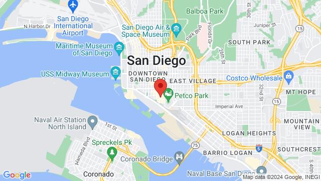 Mapa de la zona alrededor de Sevilla Nightclub San Diego, 353 Fifth Ave, San Diego, CA, 92101