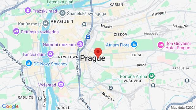 Map of the area around Mandragora: stylish oasis of comfort, Korunní 732/16, Korunní 732, Vinohrady, 120 00 Praha-Praha 2, Czechia