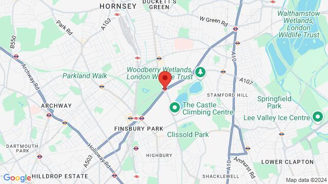 Map of the area around Unit A, Seven Sisters Road, London, United Kingdom