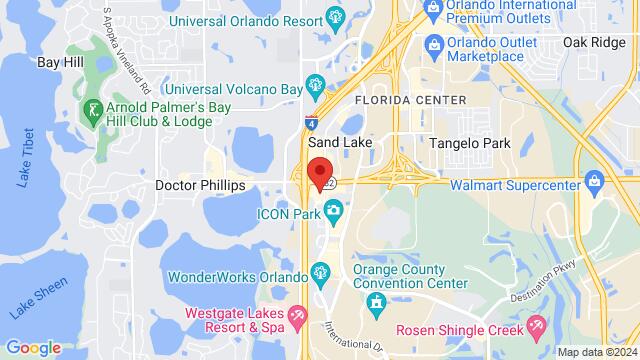 Map of the area around Mango’s Tropical Cafe-Orlando, 8126 International Drive, Orlando, FL 32819, Orlando, FL, 32819, US