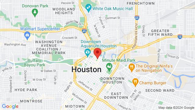 Map of the area around 809 Congress Street, Houston, TX, US