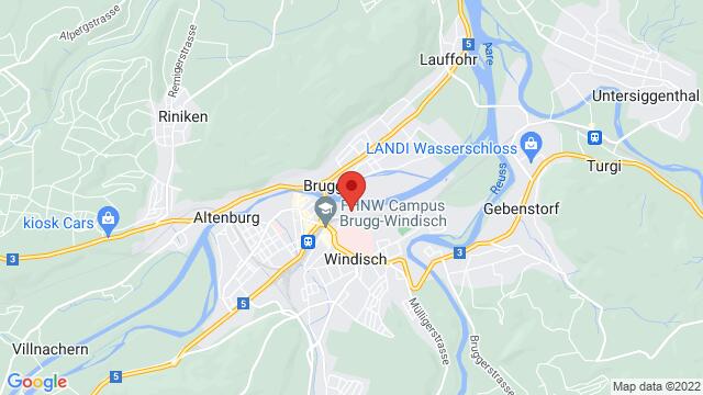 Map of the area around Sportausbildungszentrum Mülimatt, Gaswerkstrasse 2, 5210 Windisch