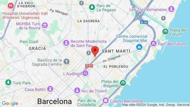 Map of the area around La Nau Del Clot, Barcelona, Spain, Barcelona, CT, ES