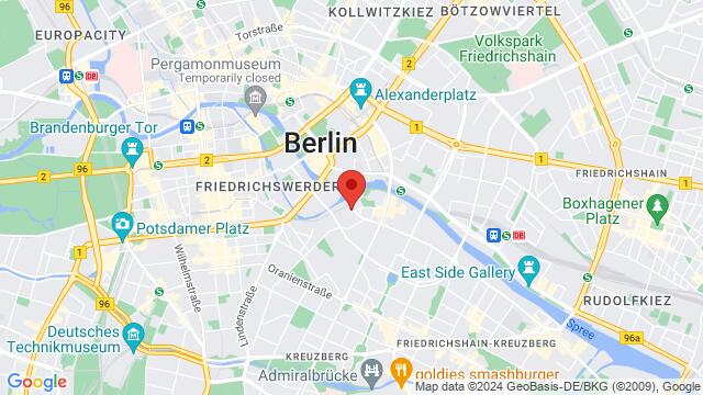 Map of the area around Kizomba Berlin, Inselstraße 9, 10179 Berlin, Germany