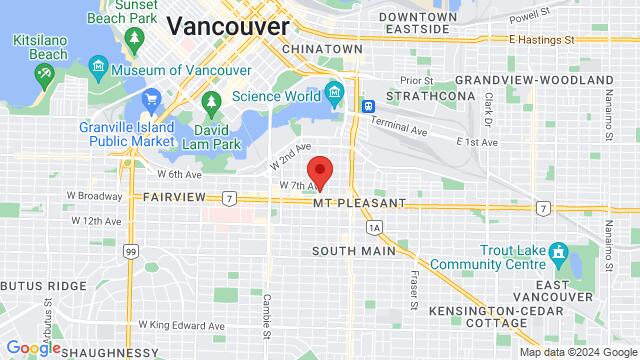 Map of the area around 55 W 8th Ave, Vancouver, BC V5Y 1M8, Canada,Vancouver, British Columbia, Vancouver, BC, CA