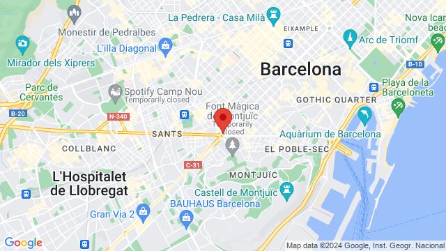 Carte des environs Plaza España, Barcelona, Barcelona