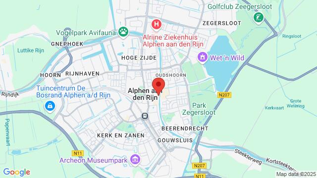 Map of the area around De Z Lounge - Alphen Aan Den Rijn (NL)