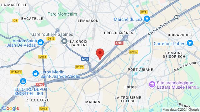 Map of the area around 320 Rue du Puech Radier 34970 Lattes