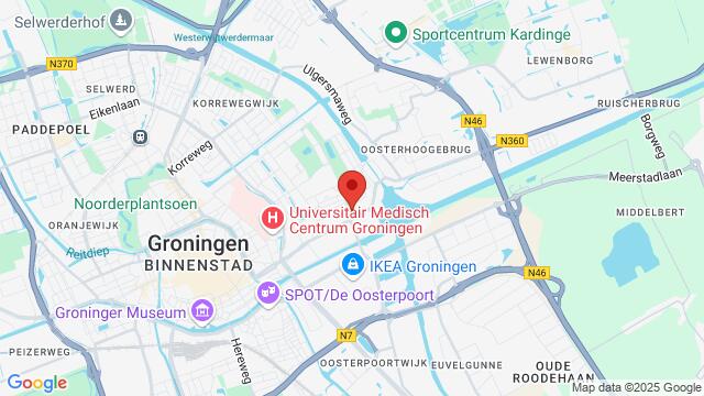 Map of the area around Oliemuldersweg 41, 9713 VA Groningen, Nederland,Groningen, Groningen, GR, NL