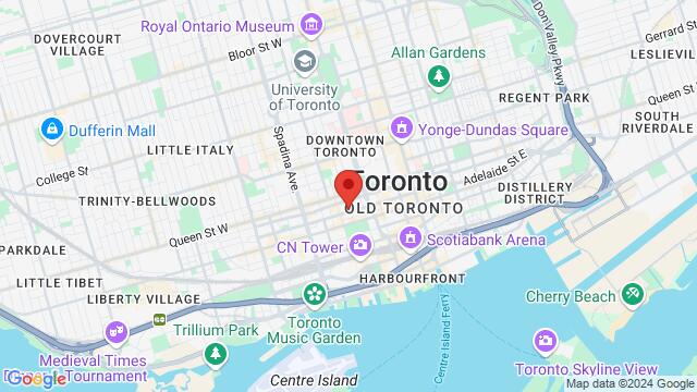 Map of the area around 244 Adelaide Street West, Toronto, ON, CA