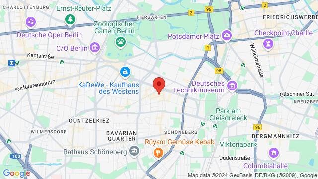 Map of the area around Vivace Dance Studio Nollendorfstraße 11 10777 Berlin