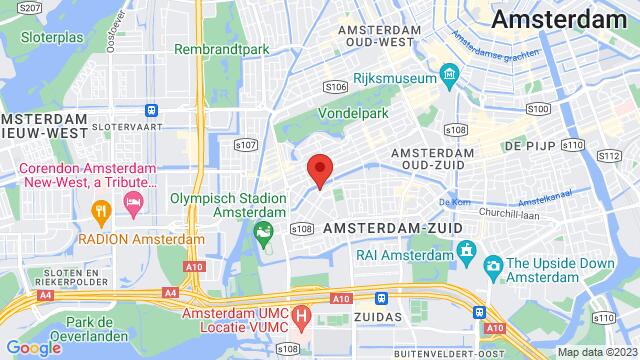 Map of the area around 14 Olympiaweg, Amsterdam, NH, NL