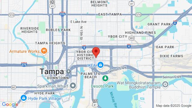 Map of the area around Casa Santo Stefano, 1607 North 22nd Street, Tampa, FL 33605, Tampa, FL, 33605, US