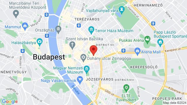 Map of the area around Füge Udvar, Budapest, Klauzál u. 19, 1072 Hungary