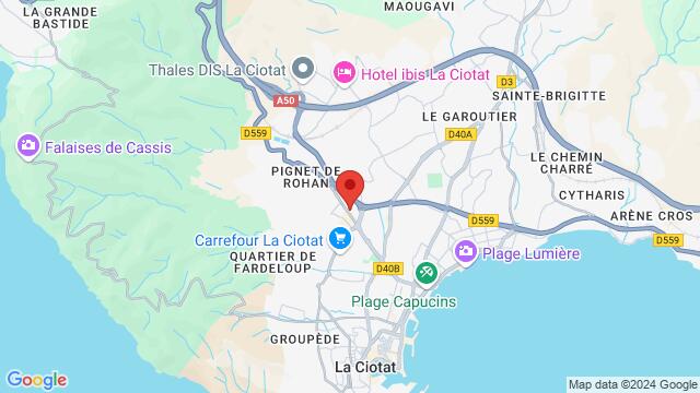 Map of the area around Le Spot, 756 Avenue Bodin, 13600 La Ciotat