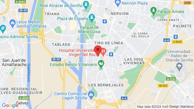 Map of the area around Avenida de la Palmera, 41012, Sevilla, Spain