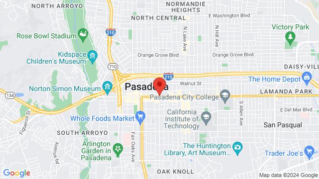 Map of the area around The Mixx Pasadena, 443 E Colorado Blvd, Pasadena, CA, 91101, US