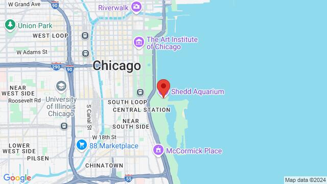 Map of the area around Shedd Aquarium, 1200 S DuSable Lake Shore Drive, Chicago, IL, 60605, United States