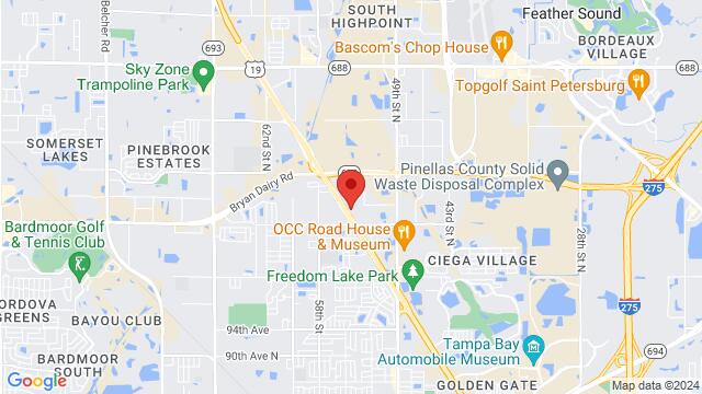 Map of the area around Kava House Brand, 11141 US Hwy 19 N #408, Clearwater, FL, 33760, United States