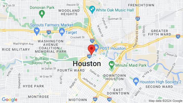 Carte des environs 410 Bagby St, Houston, TX 77002-1510, United States,Houston, Texas, Houston, TX, US