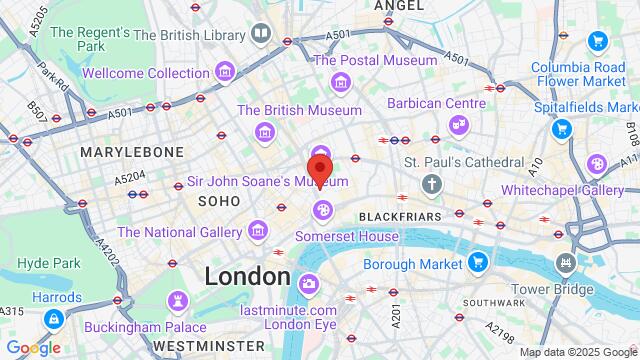 Map of the area around ARC 1st Floor, Saw Swee Hock Centre 1 Sheffield St, London, London, United Kingdom