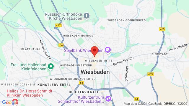 Map of the area around LOFTWERK - Goldschmiede, Genuss & Kunst, Langgasse 20, 65183 Wiesbaden, Germany