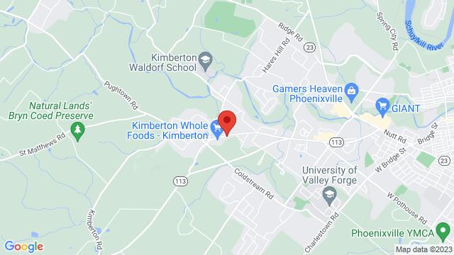 Map of the area around 2208 Kimberton Rd, Phoenixville PA. 19460