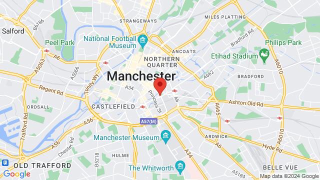 Map of the area around 50 Sackville Street, Manchester, EN, GB