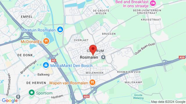 Map of the area around De Kentering - Rosmalen (NL)