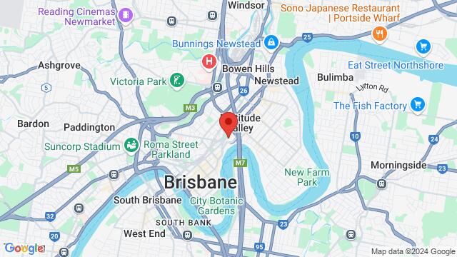 Map of the area around 547 Ann Street,Brisbane,QLD,Australia, Brisbane, QL, AU