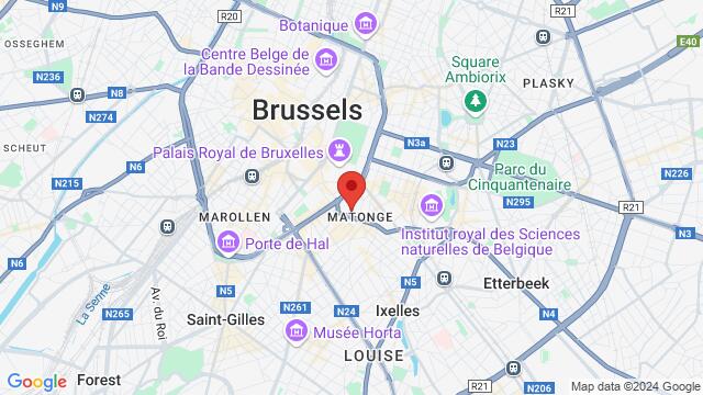 Map of the area around Rue d'Édimbourg 16,Ixelles, Ixelles, BU, BE