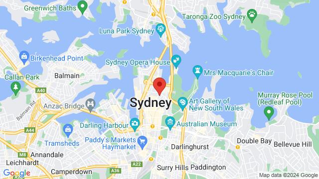 Kaart van de omgeving van 8 Spring St, Sydney NSW 2000, Australia,Sydney, Australia, Sydney, NS, AU