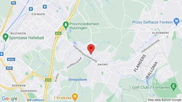 Map of the area around Kasteel Gravenhof Alsembergsesteenweg 676 1653  Beersel