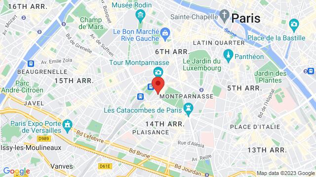 Mapa de la zona alrededor de 68 Avenue du Maine 75014 Paris