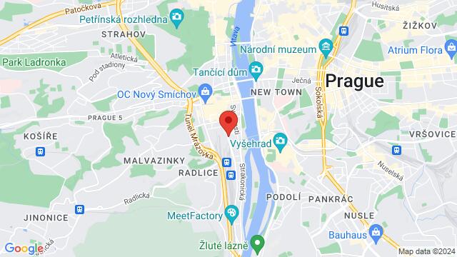 Mapa de la zona alrededor de Nádražní 76,Prague, Czech Republic, Prague, PR, CZ