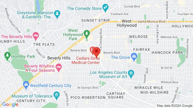Map of the area around 3rd Street Dance, 8558 W 3rd St, Los Angeles, CA, 90048-4122, United States