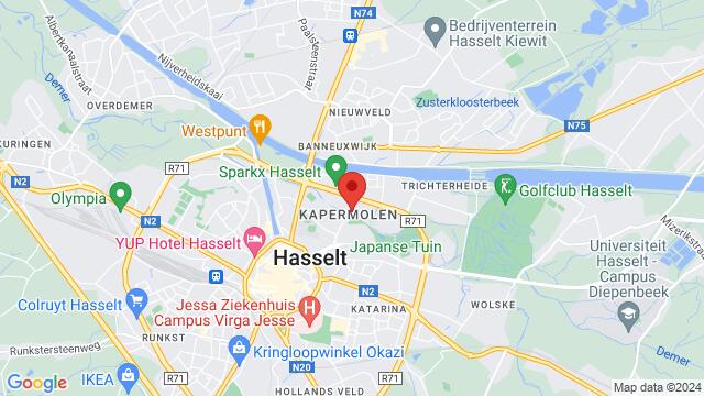 Map of the area around PXL-NeXT Elfde Liniestraat 24  3500  Hasselt