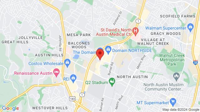 Map of the area around Glorias Austin – The Domain, 3309 Esperanza Crossing, Austin, TX, 78758, United States