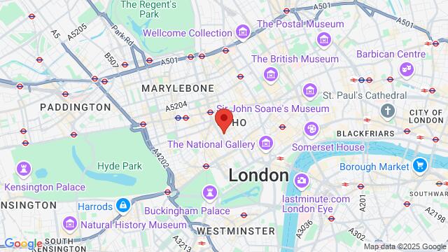 Map of the area around 10 Beak Street, London, W1F 9RA, United Kingdom, London, EN, GB